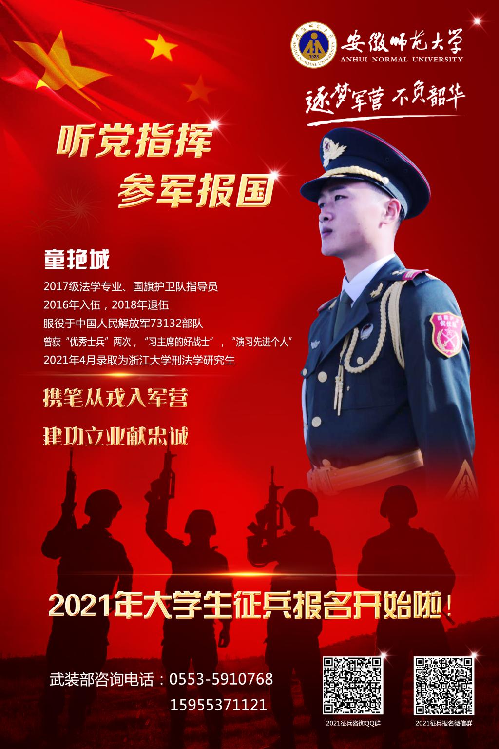 2021年大學生徵兵宣傳大使